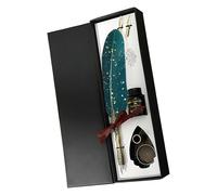 Set di penne con inchiostro per penna d'oca, strumento di scrittura vintage, penne classiche per prendere appunti, per principianti, scrittori, autori, lettori, studenti, insegnanti, collezionisti