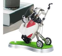 Set di penne da golf, sacca da golf in miniatura con carrello, 3 penne per da calcio, set di penne per natalizie, souvenir memorabili per uomini