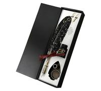 Set di penne e inchiostri per penne d'oca - Set di inchiostri per penn d'oca vintage realizzate a mano, strumento di scrittura vintage, pene per prendere appunti | per Principianti Scrittori Autori