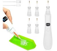 Set di penne elettriche per diamond painting, penna per diamond painting con 4 testine di ricambio e pompa a vuoto, 3 livelli di aspirazione regolabili, accessori per diamond painting ricaricabili