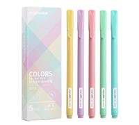 Set di penne gel ad asciugatura rapida - 5 penne colorate con inchiostro liscio, strumenti di scrittura vivaci, collezione di cancelleria artistica | adulti, studenti, scrapbooking, diario, scuola