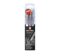 Set di penne gel Sakura Gelly Roll Moonlight 06 - Toni grigio urbano - Linea fine 0,35 mm - 3 colori