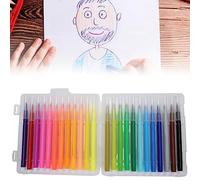 Set di Penne per Acquerello Design Sicuro Penna da Colorare Lavabile a 36 Colori per attività di Pittura per Bambini (24 colori)