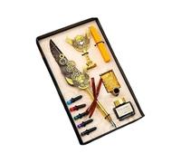 Set di penne per calligrafia con penna piumata e inchiostri, set di timbri per ceralacca per fontana, forniture artistiche, kit di timbri per ceralacca per la famiglia
