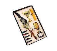 Set di penne per calligrafia con penna piumata e inchiostri, set di timbri per ceralacca per fontana, forniture artistiche, kit di timbri per ceralacca per la famiglia