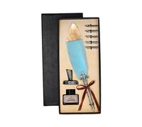 Set di penne per calligrafia con piuma d'oca, lussuose, vintage, per scrittura, set antico