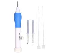 Set di penne per ricamo con ago punch design tridimensionale in plastica ABS strumento per cucire per maglieria fai da te per abbigliamento arte artigianato bianco 46g