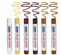 Set di penne per riparazione del legno, 6 pezzi, bastoncini multicolore per una finitura di miscelazione omogenea, matite di riempimento + pennarelli per puntini