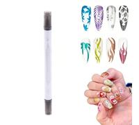 Set di penne per unghie 3D, per nail art, in 10 colori, per nail art, per unghie, ad asciugatura rapida, per strumenti artistici di pittura (nero)