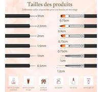 Set Di Penne Per Unghie Da 12 Pezzi E 230 Adesivi Per Perline, Accessori Fai-Da-Te, Strumenti Multifunzione Per La Decorazione Delle Unghie, Adatti Per Disegnare, Disegnare, Ecc.