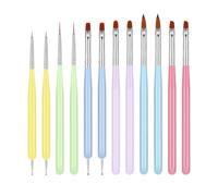 Set di penne per unghie da 12 pezzi, set di pennelli per nail art, set di pennelli per nail art fai da te, set per unghie in gel, set per design delle unghie