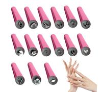 Set di penne per unghie, set di penne per unghie | 15 x penna con 6 strumenti per timbratura a motivi diversi, per stampare le unghie, kit per timbrare le unghie a forma di , penna