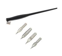 Set di penne stilografiche con supporto obliquo a 4 punte, flangia in metallo regolabile, per artisti principianti, scrittura e disegno, supporto per schizzi