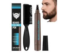 Set di penne stilografiche per barba, con spazzola per barba, Beard Pencil Filler for Men with Bristle Beard Brush, Matita per barba, Beard Pencil Filler For Men per baffi e sopracciglia