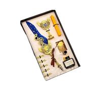 Set di penne stilografiche per calligrafia, sigilli di cera, timbro piumato, confezione regalo, calligrafia, fontana, immersione, timbro per scrittura