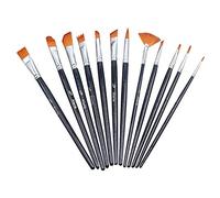 Set di Pennelli 12pcs Different Dimensioni Pennelli Set Capelli in nylon Manico in legno Professionale Artista Pennello per Principianti e Professionisti
