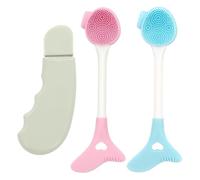 Set di pennelli 3 in 1 per la pulizia profonda del viso, spazzola per la pulizia del viso, spatola per il viso, cura della pelle, trucco assistito, donne e uomini