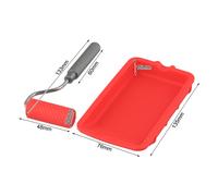 Set di pennelli a rullo in silicone facili da usare con vassoio di vernice scana