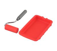 Set di pennelli a rullo in silicone facili da usare con vassoio di vernice scana