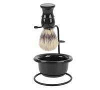 Set di pennelli barba uomo 3 pezzi con ciotola e supporto, kit barba completo per la tradizionale toelettatura bagnata