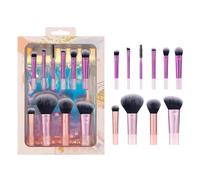 Set di Pennelli Cosmetici, Mini Set di Pennelli per Trucco Viaggio Portatile, Pratici Strumenti di Bellezza con Setole in Fibra Morbida per Un'applicazione Perfetta in Movimento