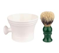Set di pennelli da barba, sapone da barba, ciotola per schiuma da barba, ciotola da barba, con spazzola da barba, per creare una ricca crema da barba per gli uomini