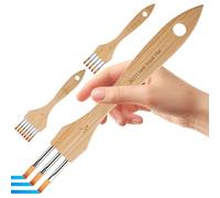 Set Di Pennelli Da Pittura Acrilica - 3 Pezzi Con Texture In Nylon E Lana,Texture Pennello A Rastrello | Per Olio Principianti Artigianato Ceramica Tela Tessuto Forniture