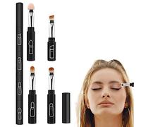 Set di pennelli da trucco 4 in 1, labbro portatile, per fondotinta, evidenziazione, labbra e fard, pennello morbido da viaggio per matrimonio, compleanno, Natale
