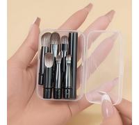 Set di pennelli da trucco 6 in 1 staccabili da viaggio, mini pennello per ombretto, correttore, sfumatura sopracciglia, con custodia portatile, strumenti tascabili per il trucco degli occhi per viaggi