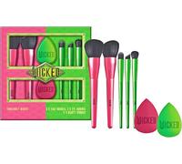 Set di pennelli da trucco e spugna Wicked - 2 pennelli per il viso, 3 pennelli per gli occhi, 2 spugne di bellezza - Collezione limitata Fabulously Wicked