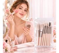 Set di pennelli da trucco, mini set di pennelli per trucco a macaron, tra cui 8 pezzi: pennello per fard, pennello per cipria e pennello ombretto (colore della pelle-A)