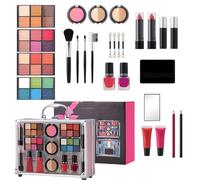 Set di pennelli da trucco per donne opache, formule, impermeabile, per bellezza, confezione da 5 pezzi, confezione da 5 pezzi, colore: Blu