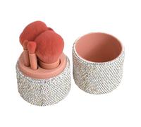 Set di pennelli da trucco | Porta pennelli da trucco portatile | Organizzazione di viaggi per casa ufficio Vanity Professional Bridal Everyday Christmas Wedding Holiday Halloween