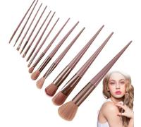 Set di pennelli da trucco professionali, 13 pennelli con setole sintetiche morbide, kit di pennelli da trucco per fondotinta, fard, ombretto, set di pennelli per il viso alla moda per donne, viso