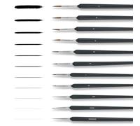 Set di Pennelli Fini, 11 Pezzi per Scuola, Acquerello, Modellismo, Pittura per Numeri. Pennelli per Dipingere, Acquerello, Miniature per Artisti e Dettagli