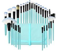 Set di pennelli for trucco, Set di pennelli for trucco, Pennelli for trucco professionali da 32 pezzi Fondotinta in polvere Crema Sopracciglio Eyeliner Correttore Pennello Kabuki con(Size:Blue)