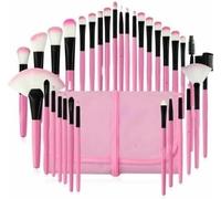 Set di pennelli for trucco, Set di pennelli for trucco, Pennelli for trucco professionali da 32 pezzi Fondotinta in polvere Crema Sopracciglio Eyeliner Correttore Pennello Kabuki con(Size:Pink)