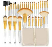 Set di pennelli for trucco, Set di pennelli for trucco, Pennelli for trucco professionali da 32 pezzi Fondotinta in polvere Crema Sopracciglio Eyeliner Correttore Pennello Kabuki con(Size:Champagner G