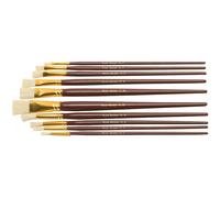 Set Di Pennelli In Setola Di Cinghiale Per Olio E Acrilico Da 10