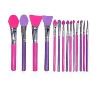 Set di pennelli in silicone, 14 pezzi per labbra, pennello per eyeliner, pennello per trucco cream, resina epossidica e artigianato, strumento di precisione per l'applicazione e il dettaglio, 72 g