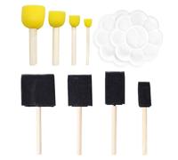 Set Di Pennelli In Spugna Da 8 Pezzi, Tavolozza Da 2 Pezzi, Pennelli In Spugna Acrilica, Strumenti Per Pennelli, Pennelli In Spugna Per Pittura Ad Acquerello