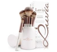 Set di pennelli Make-Up di Luvia, pennelli per il trucco con porta pennelli e sacchetto di raso per pennelli cosmetici, set di pennelli di bellezza Prime Vegan