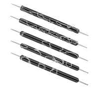 Set di pennelli per - 5 pezzi di pennelli per a doppia punta | Pennello per eyeliner lungo per | Pennelli per unghie a disegno sottile per decorac