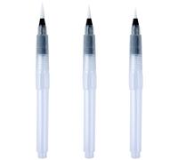 Set di pennelli per acquerello, set di 3 pennelli per pittura Pennello per artista Aqua Pen di 3 dimensioni con serbatoio d'acqua per pittura ad acquerello, fusione, lettere, calligrafia