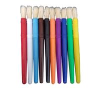 Set di pennelli per bambini da 10/20 pezzi Setole di maiale piatte tonde per