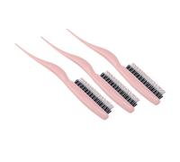 Set di Pennelli per Capelli in Giro Ergonomico per il Volume Aggiunto - 3pcs Coda di Ratto e Pettinatura Posteriore la Casa, i Viaggi e il Salone - Rosa (PINK)