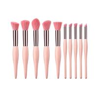 Set di pennelli per cipria, 10 pezzi, pennelli per ombretto, pennelli per trucco, fondotinta, pennelli per asciugatura (rosa, taglia unica)