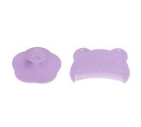 Set di Pennelli per il Cuoio Capelluto da 2 Pezzi - Spazzo da Bagno in Silicone Morbido e Strumento di Pettina (PURPLE)