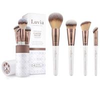 Set di pennelli per il trucco Luvia, Flawless Face Set, Set di pennelli per il viso, 4 pennelli cosmetici vegani, pennelli per il trucco