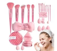 Set di pennelli per il trucco - Pennelli Base e Ombretti Set Cosmetico | Portatili Setole per e Correttore Donne Principianti ed Esperti